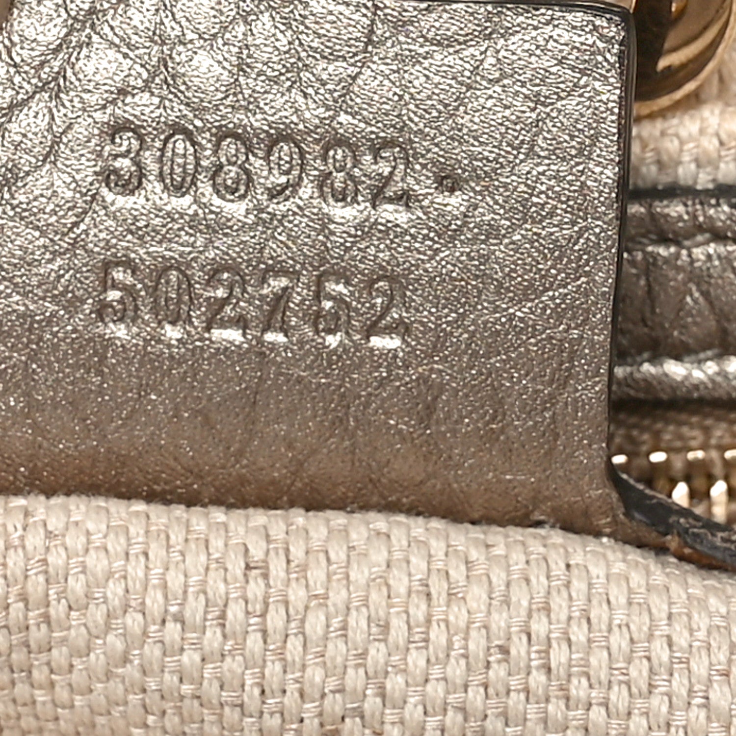 Gucci Metallic Pebbled Calfskin Medium Soho Chain Shoulder Bag Golden Beige 7 of 10