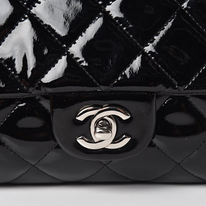 Chanel Patent Quilted Clutch with Chain Flap Black 9 of 9