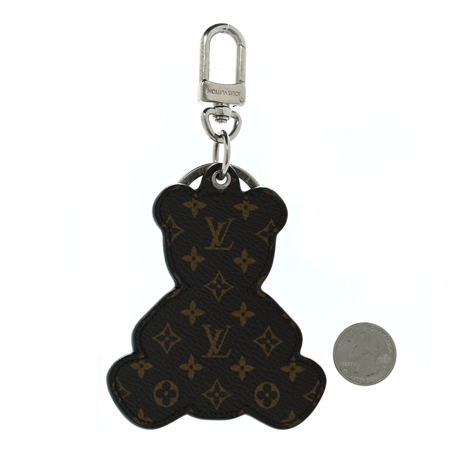 Louis Vuitton Monogram Teddy Bear Bag Charm Key Holder Brown 2 of 3
