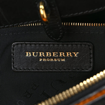 Burberry Calfskin Velvet Medium Milverton Satchel Copper Orange 6 of 15