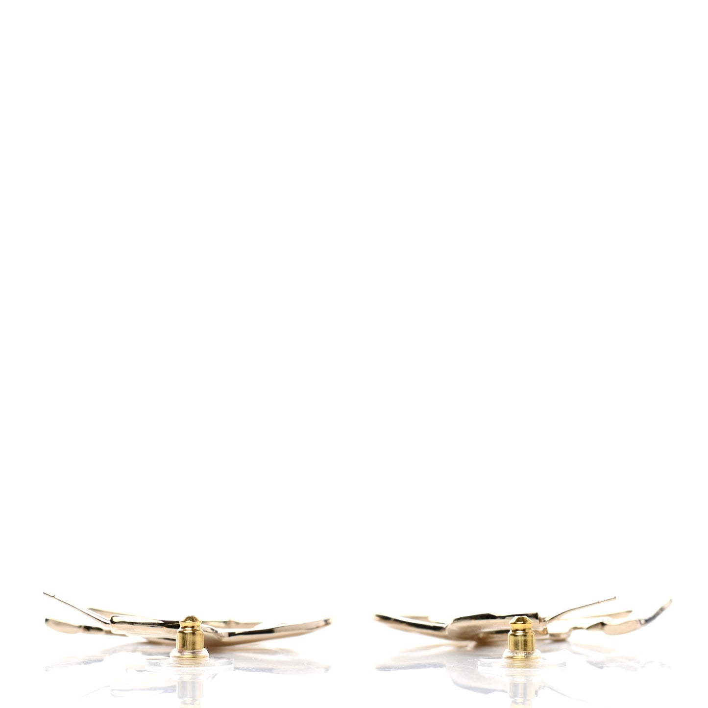 Metal CC Heart Coco In Love Hoop Earrings Gold