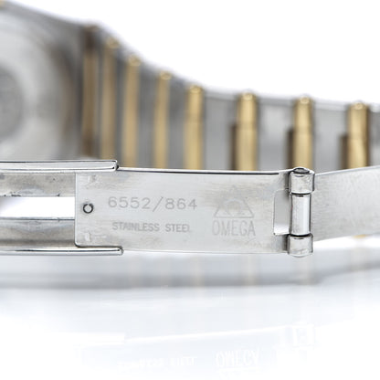 Omega Stainless Steel 18K Yellow Gold 25mm Constellation 95 Quartz Watch Champagne 1272.10.00 6 of 7