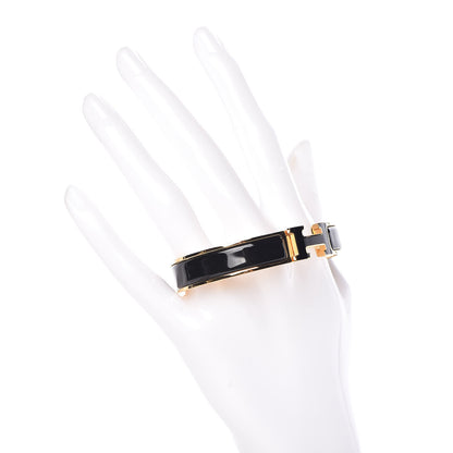 Hermes Enamel Narrow Clic Clac H Bracelet GM Black 2 of 6