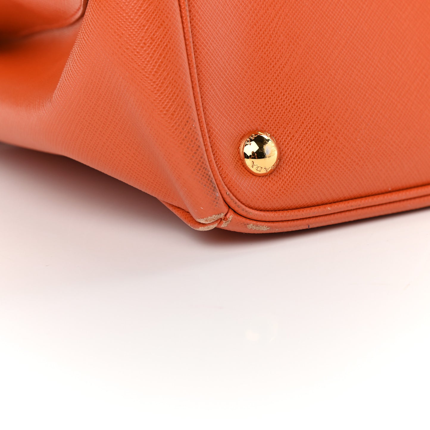 Saffiano Large Galleria Double Zip Tote Papaya
