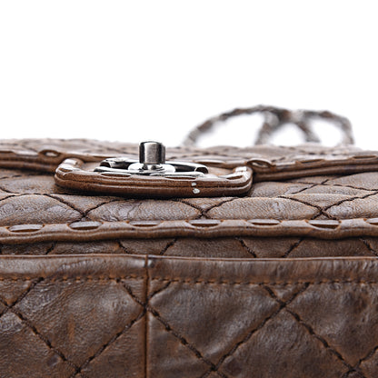 Chanel Aged Crumpled Calfskin Small Vintage Flap Brown 11 of 11