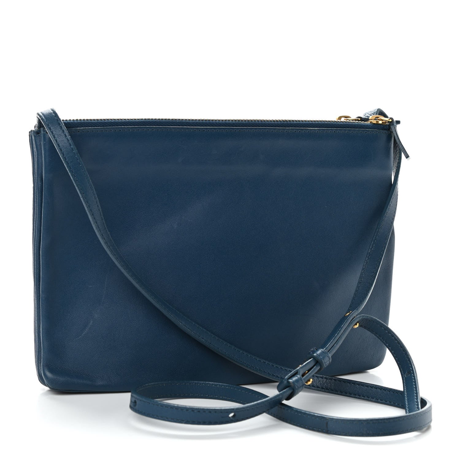 Celine Lambskin Large Trio Crossbody Bag Peacock 3 of 11