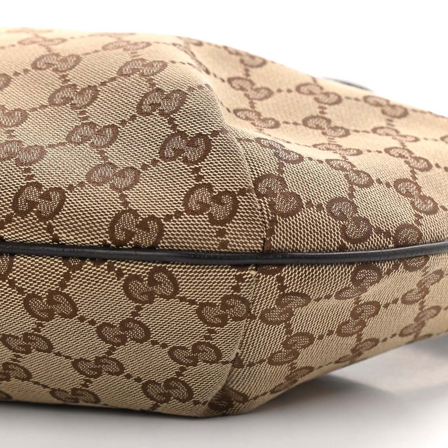 Gucci Monogram Medium Half Moon Hobo Dark Brown 10 of 13