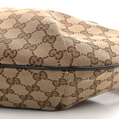 Gucci Monogram Medium Half Moon Hobo Dark Brown 10 of 13