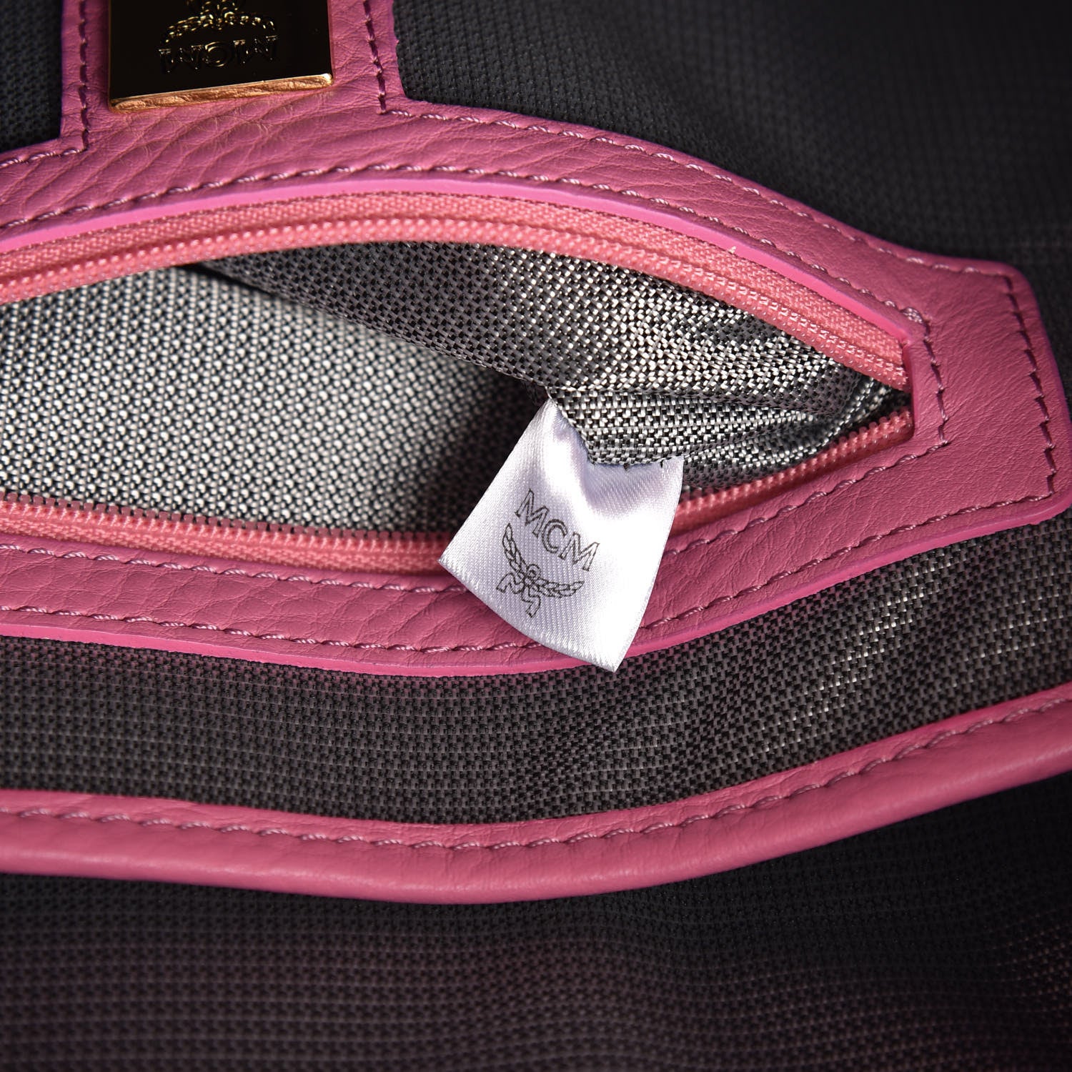 MCM Visetos Small Side Stud Stark Backpack Pink 8 of 15