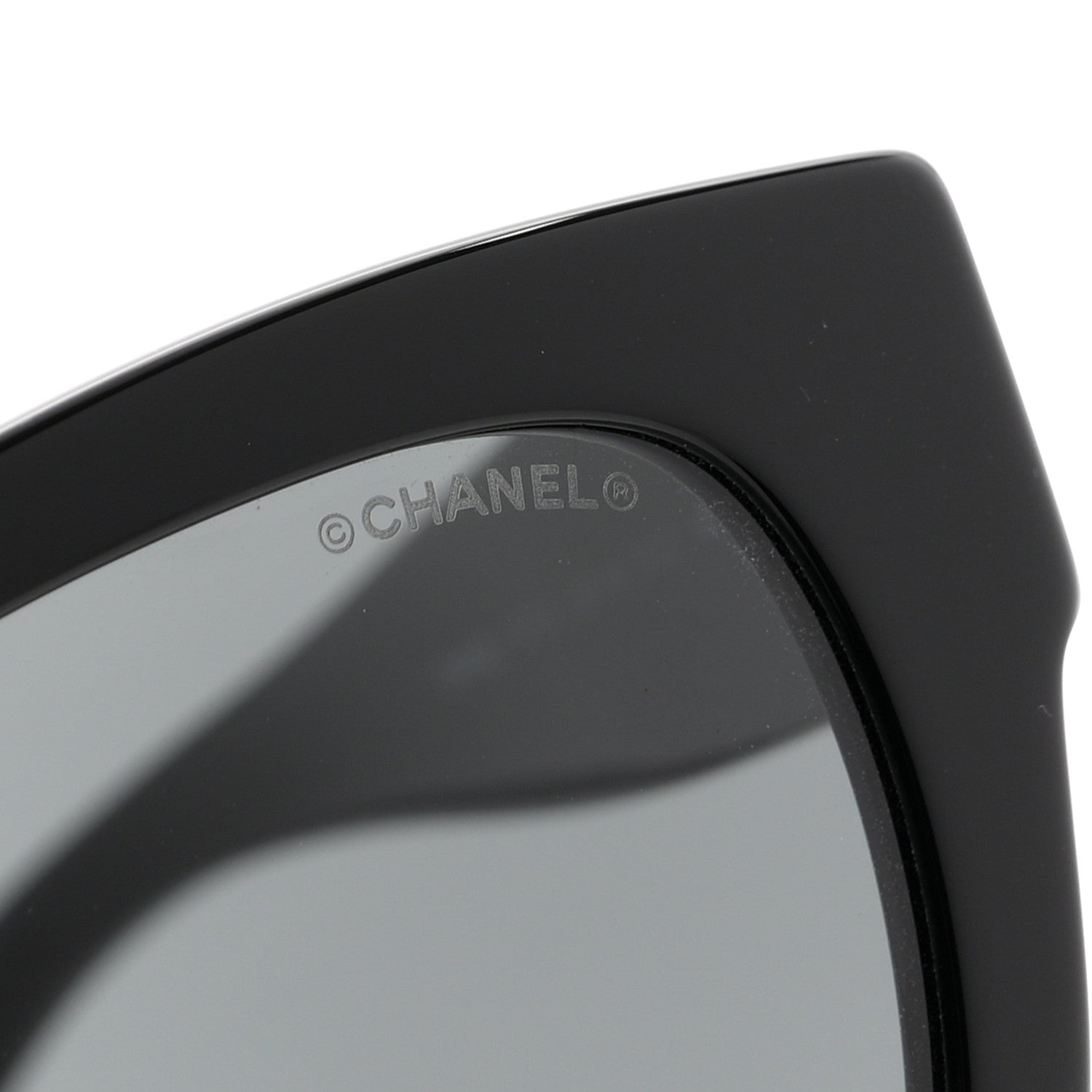 Chanel Acetate Square CC Heart Sunglasses 5478-A Black 7 of 9