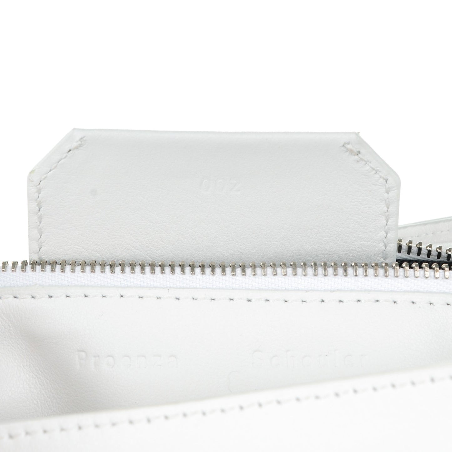 Perforated Calfskin PS1 Pouch Messenger Optic White