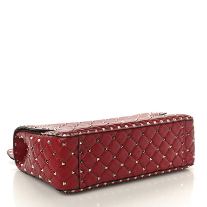 Valentino Garavani Nappa Large Rockstud Spike Shoulder Bag Rubino 4 of 9