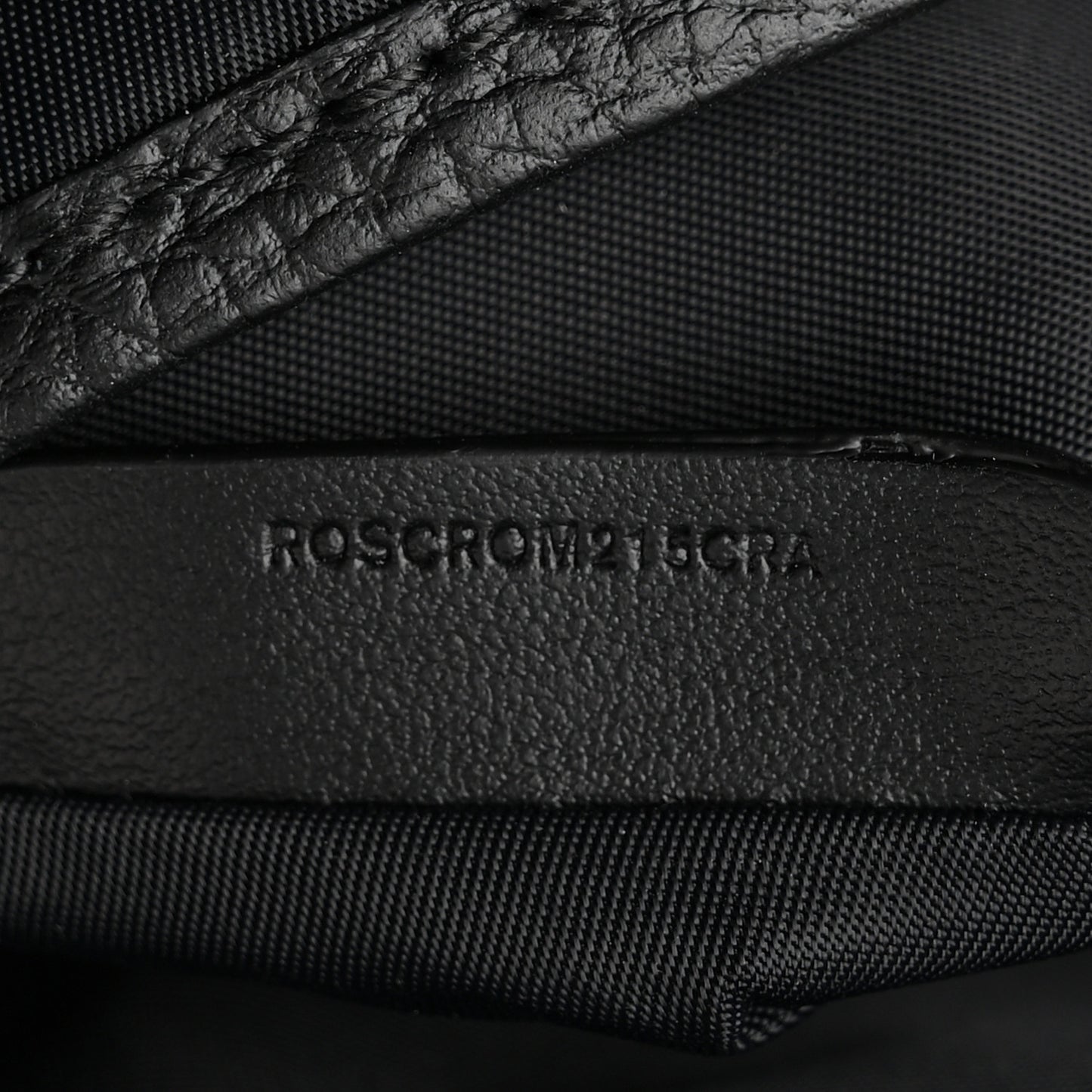 Pebbled Calfskin Logo Embossed Thornton Messenger Bag Black