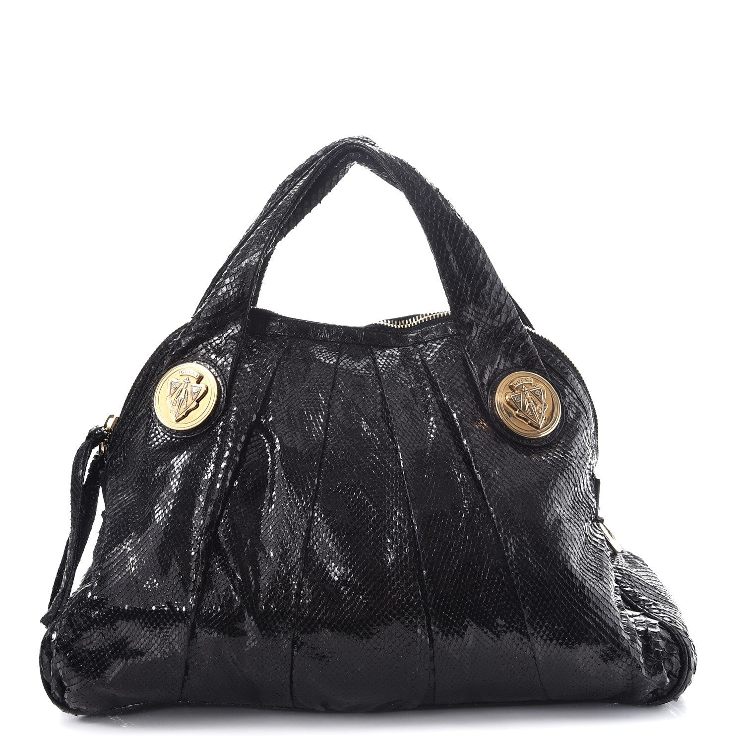 Gucci Python Medium Hysteria Top Handle Bag Black 1 of 7