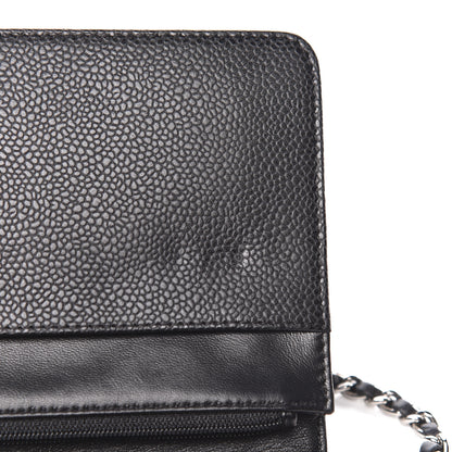 Chanel Caviar Timeless CC Wallet On Chain WOC Black 9 of 14