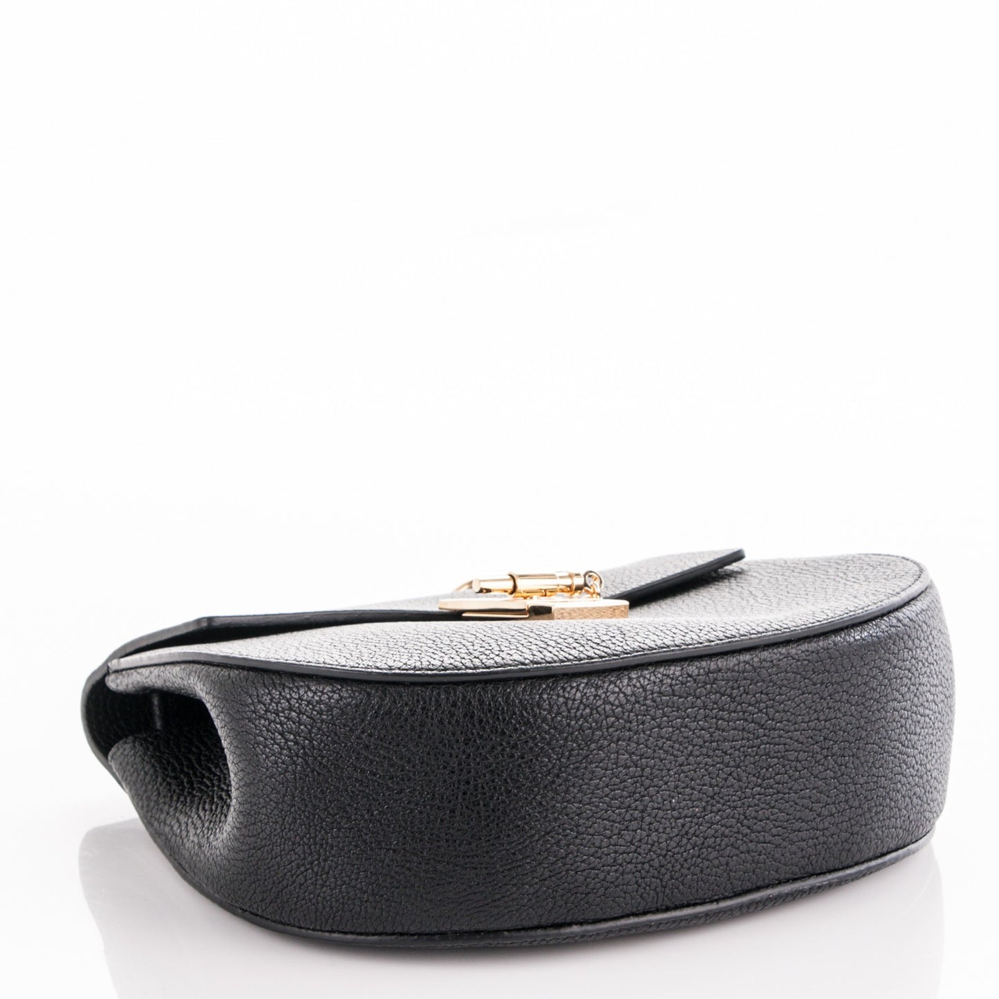 Grained Lambskin Drew Shoulder Bag Black