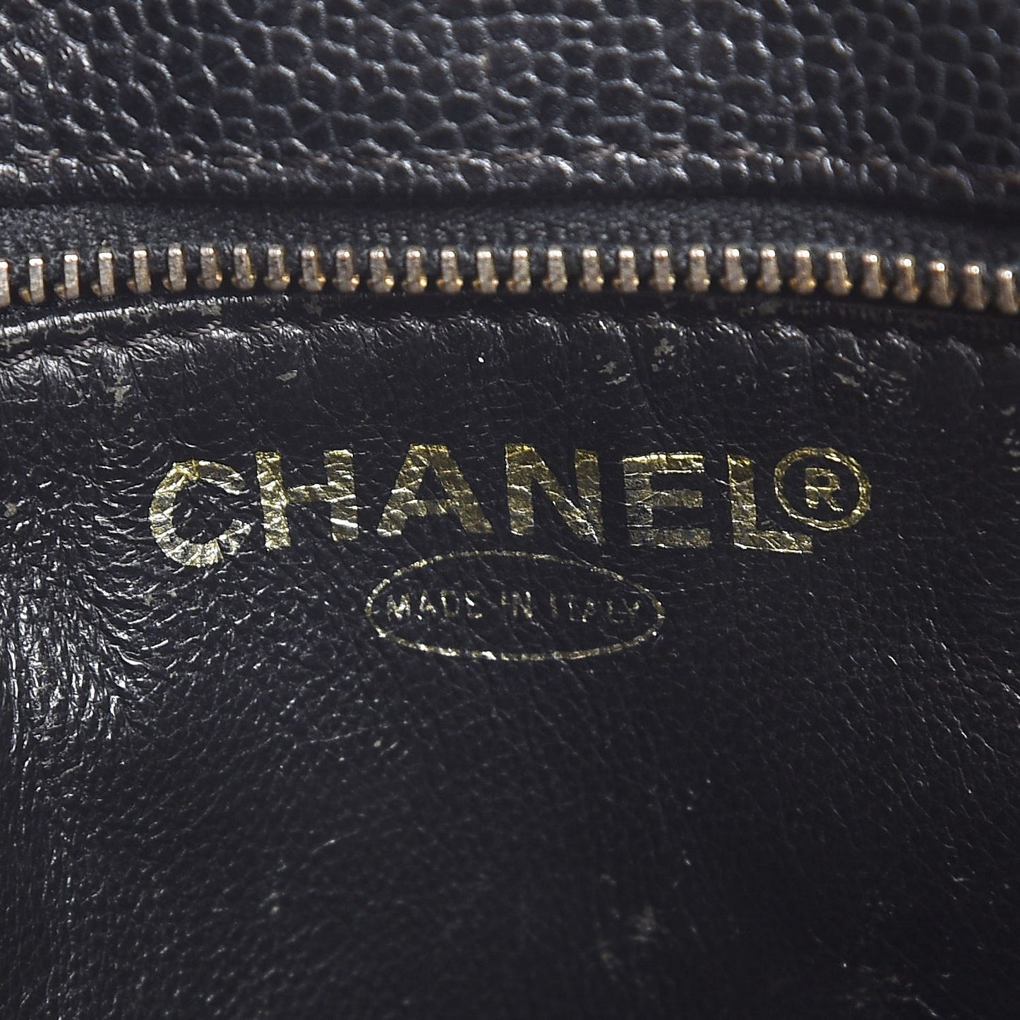Caviar Quilted Flap Shoulder Bag Black