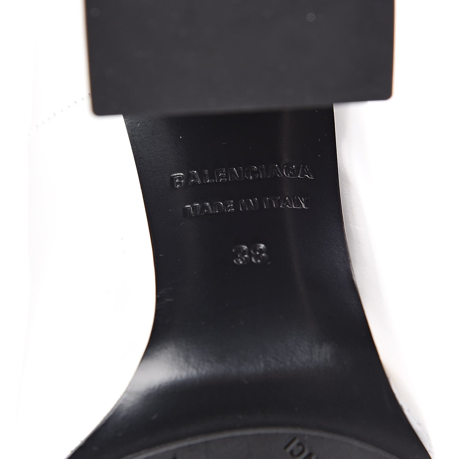 Balenciaga Patinated Calfskin Round Toe Pumps 38 Optic White 6 of 9