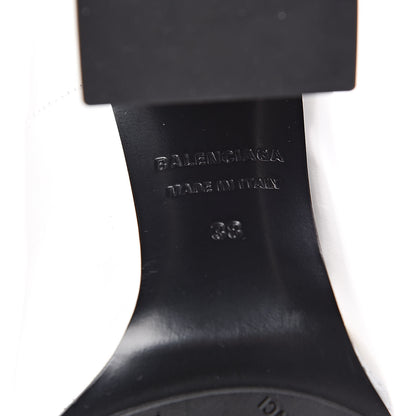Balenciaga Patinated Calfskin Round Toe Pumps 38 Optic White 6 of 9