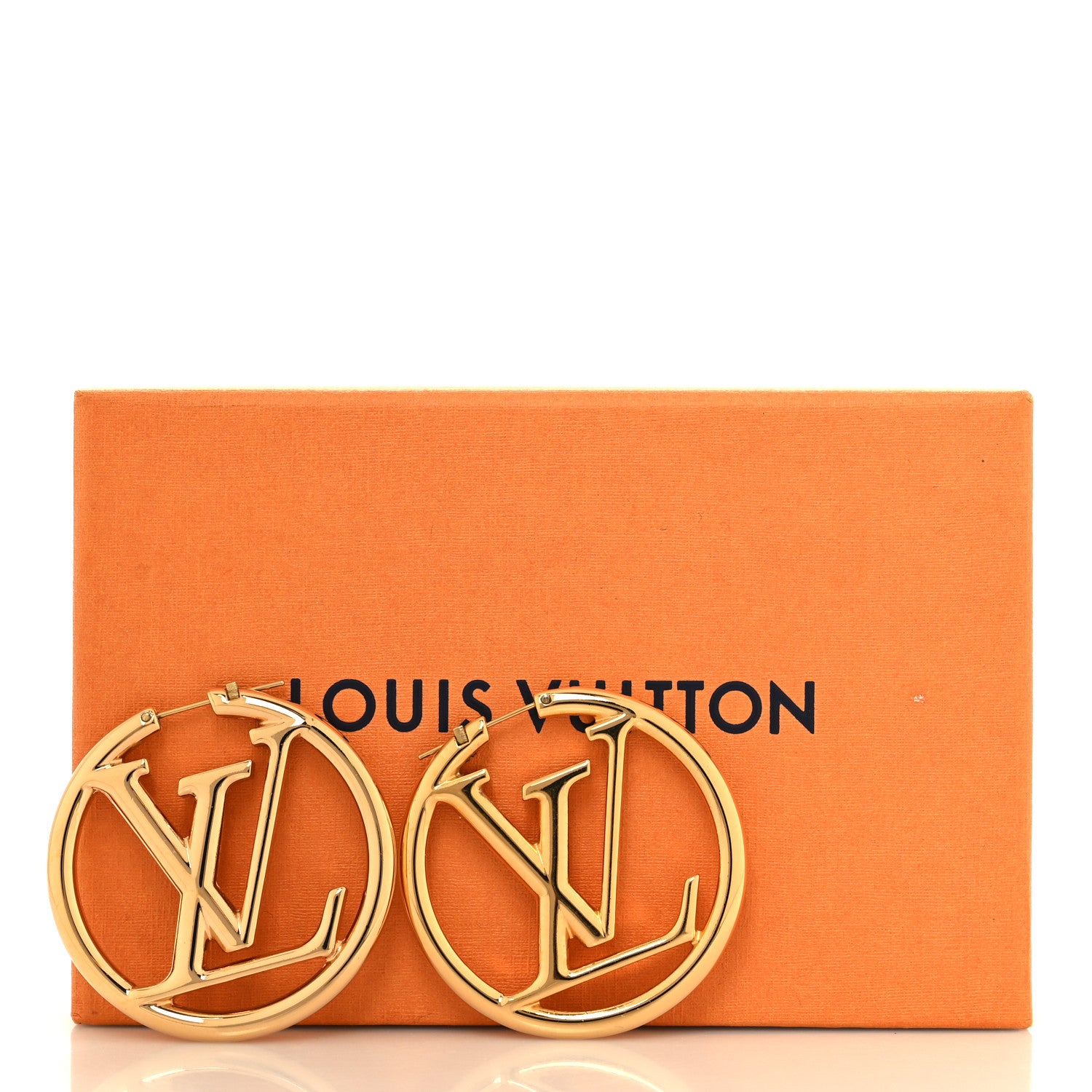 Louis Vuitton Metal Louise Hoop Earrings Gold 5 of 5