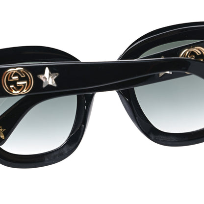 Gucci Round Frame Star Sunglasses GG0208S Black 8 of 9
