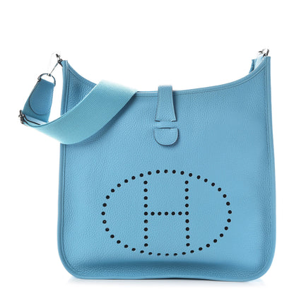 Hermes Taurillon Clemence Evelyne III GM Bleu Du Nord 1 of 10