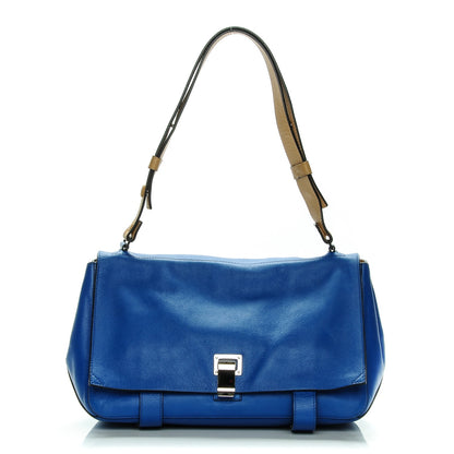 Proenza Schouler Calfskin Double Sided PS Courier Bag Blue Honey 1 of 8
