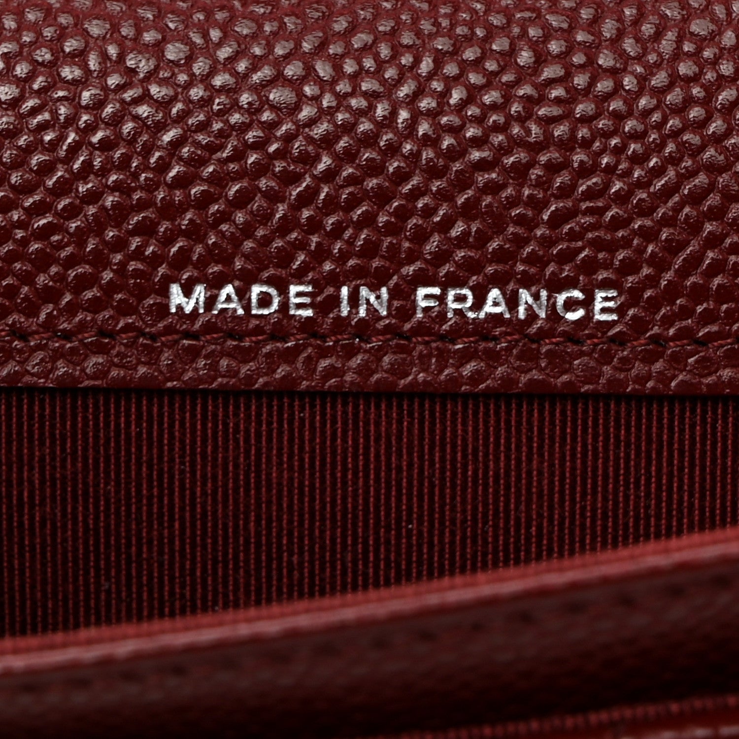 Chanel Iridescent Caviar Quilted Flap Card Holder Wallet Burgundy 7 of 9