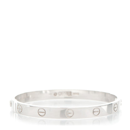Cartier 18K White Gold LOVE Bracelet 17 1 of 6