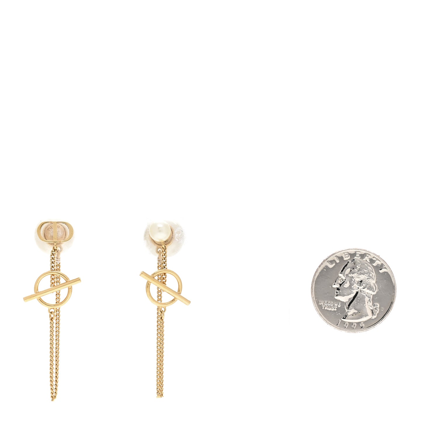 Pearl Tribales Earrings Gold White