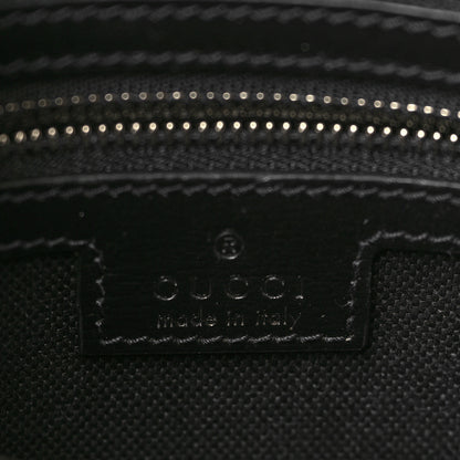 Gucci GG Supreme Monogram Azalea Calfskin Retro Interlocking G Wristlet Shoulder Bag Black 6 of 9