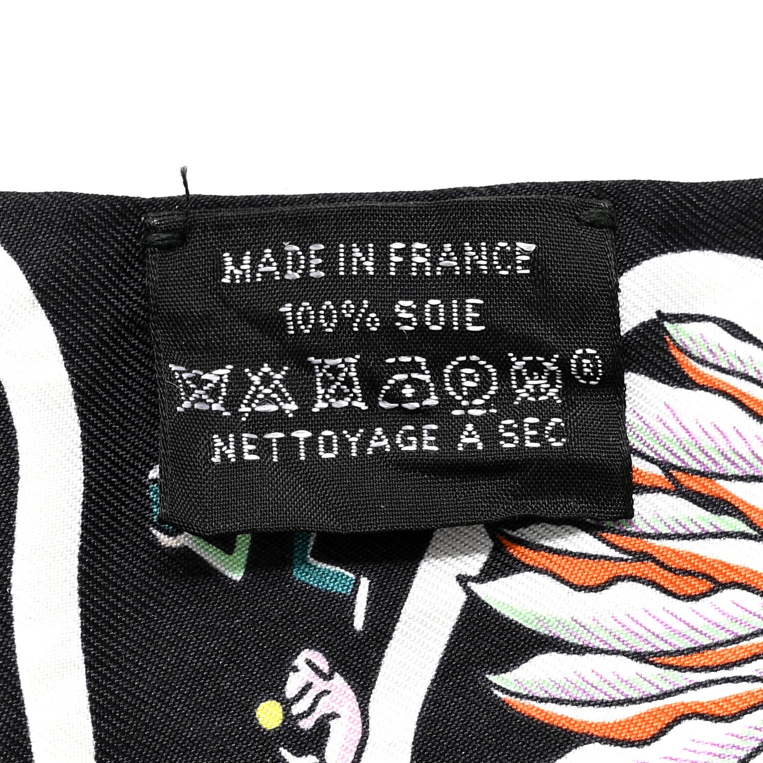 Hermes Silk Exposition Universelle Plumetis Twilly Black Vert Orange Fonce 3 of 7