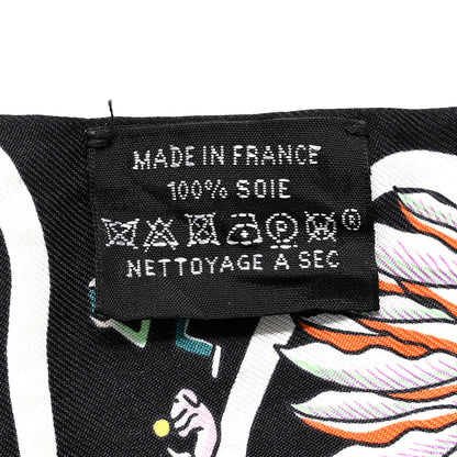 Hermes Silk Exposition Universelle Plumetis Twilly Black Vert Orange Fonce 3 of 7