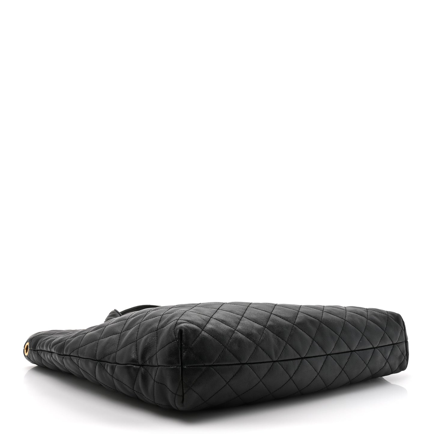 Lambskin Quilted Maxi Icare Shopping Tote Black