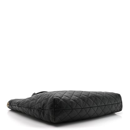 Saint Laurent Lambskin Quilted Maxi Icare Shopping Tote Black 5 of 14