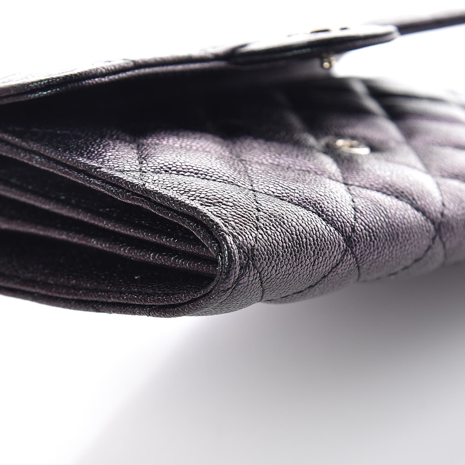 Chanel Iridescent Caviar Quilted Medium Flap Wallet Black 9 of 11