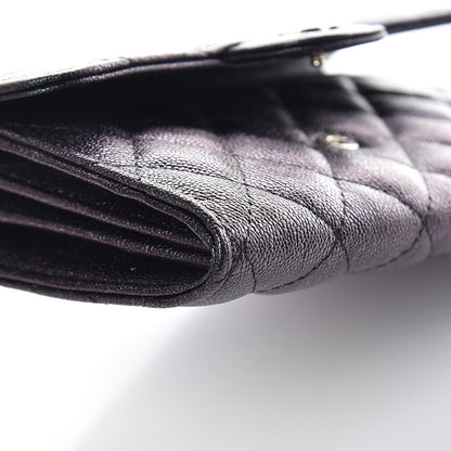 Chanel Iridescent Caviar Quilted Medium Flap Wallet Black 9 of 11