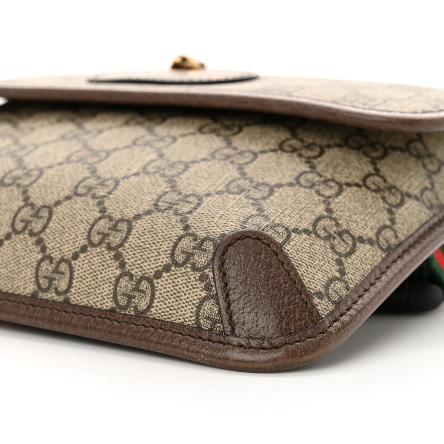 Gucci GG Supreme Monogram Neo Vintage Web Belt Bag Brown 10 of 13
