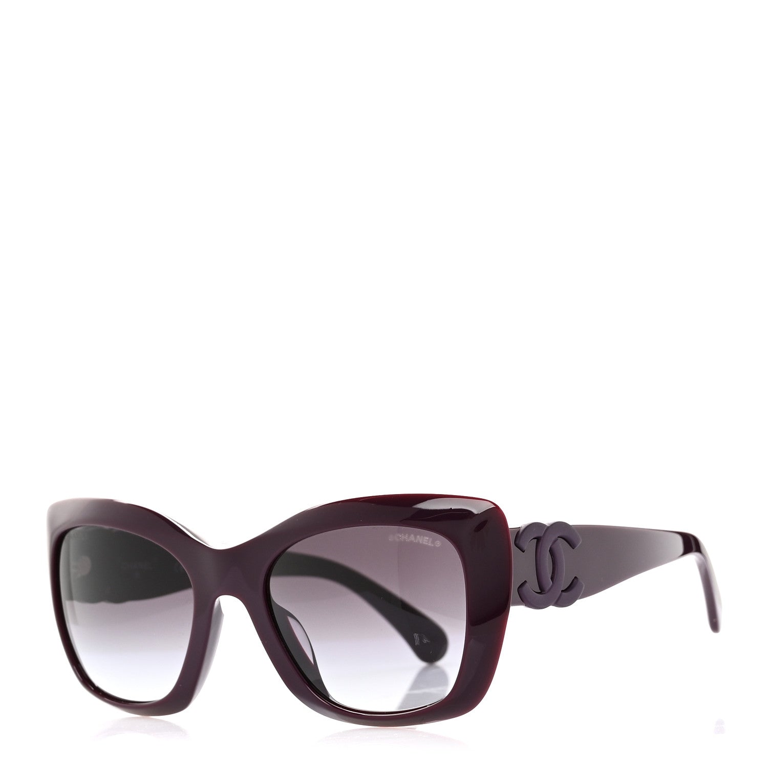 Chanel Acetate Square Sunglasses 71395 Purple 1 of 8