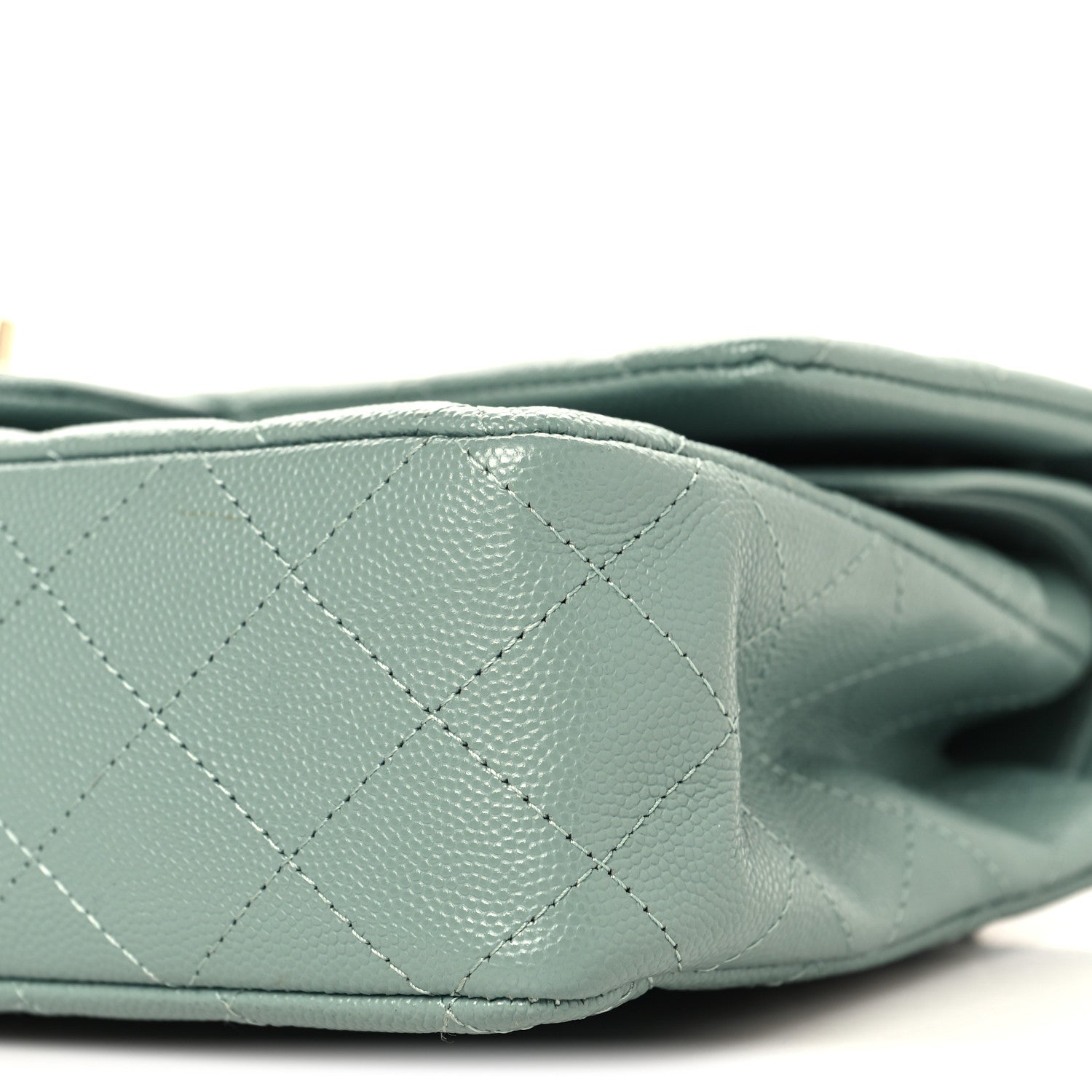Chanel Caviar Quilted Medium Double Flap Dark Green 10 of 11