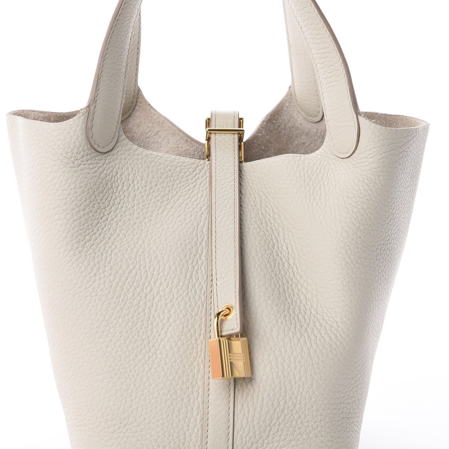 Hermes Taurillon Clemence Picotin Lock 18 PM Beton 9 of 9