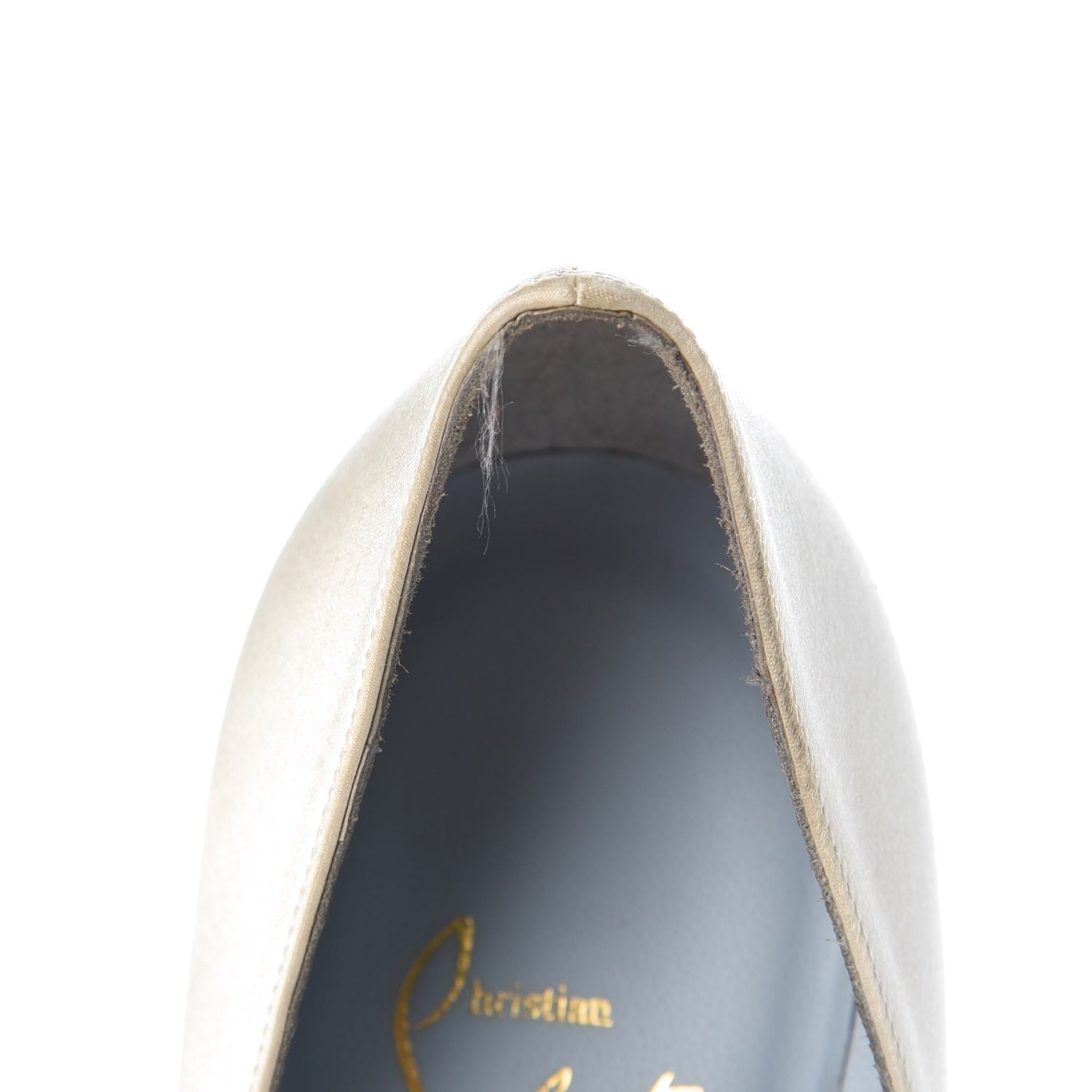 Christian Louboutin Satin Very Prive 120 Pumps 35.5 Ivory 9 of 10