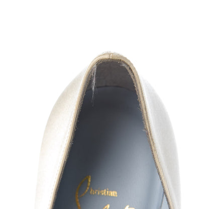 Christian Louboutin Satin Very Prive 120 Pumps 35.5 Ivory 9 of 10