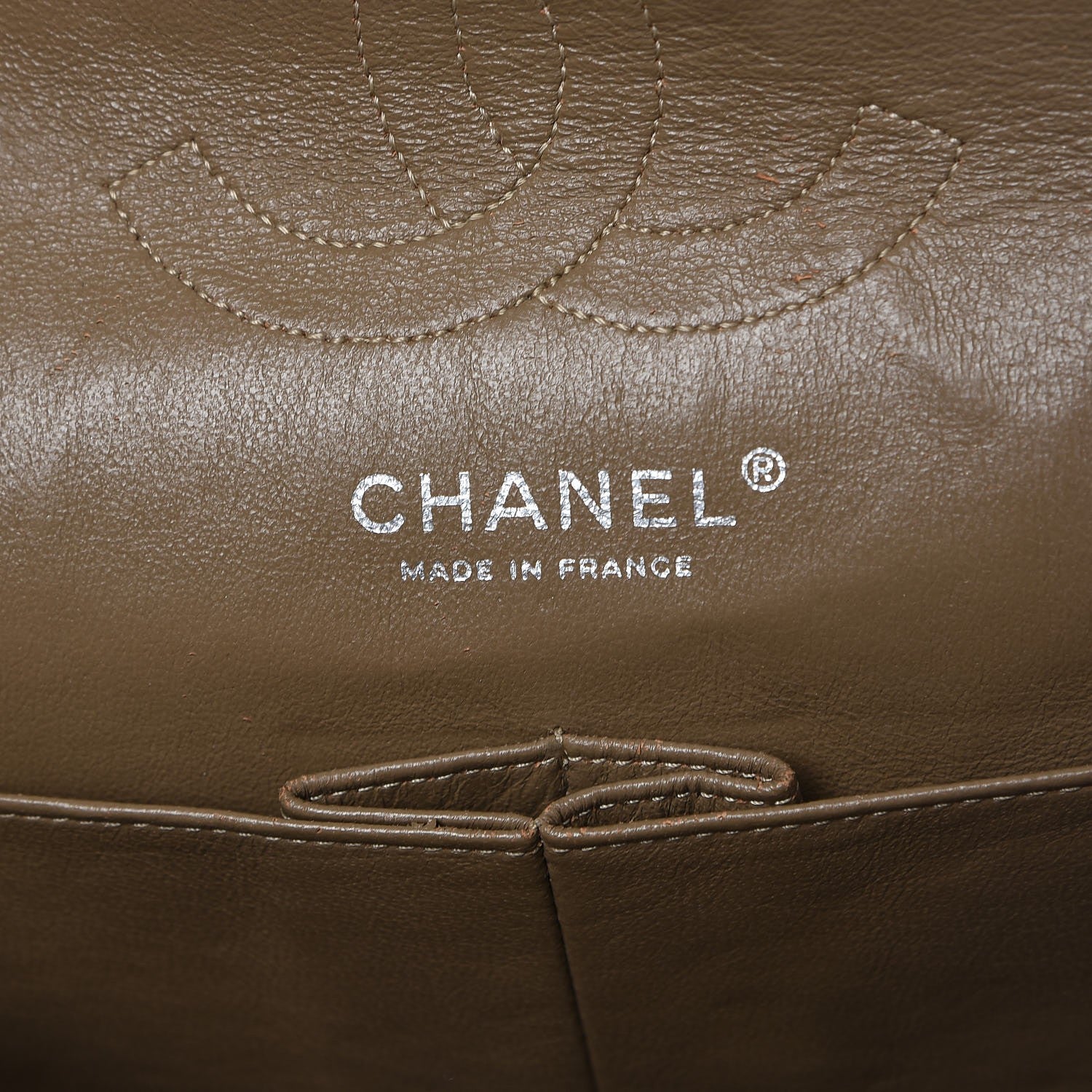 Chanel Crinkled Patent Quilted Medium Double Flap Beige 7 of 8