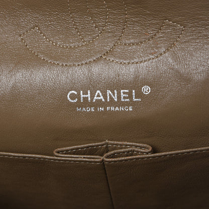 Chanel Crinkled Patent Quilted Medium Double Flap Beige 7 of 8