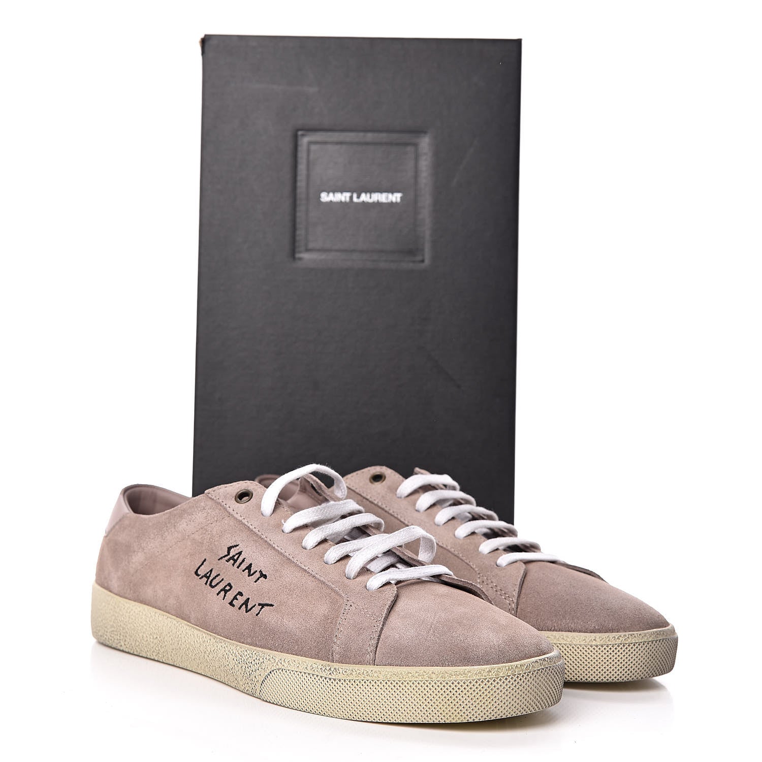 Saint Laurent Distressed Suede Mens Court Classic Sneakers 43 Rose Antique 9 of 9
