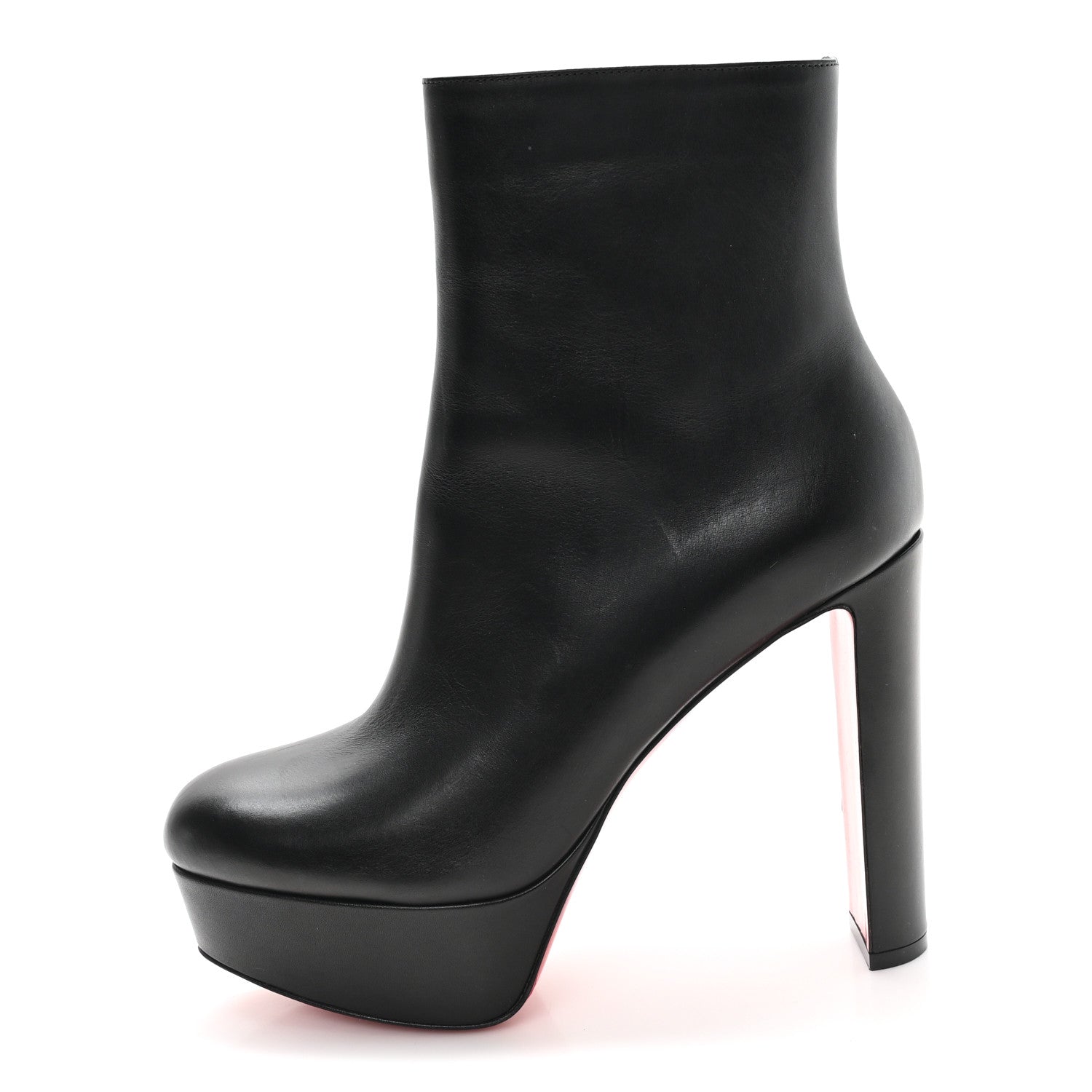 Christian Louboutin Calfskin Loo Booty 130 Ankle Boots 38.5 Black 1 of 9
