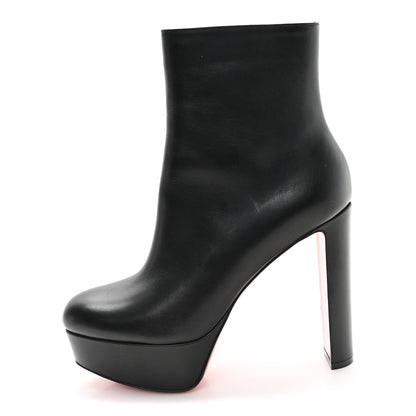 Christian Louboutin Calfskin Loo Booty 130 Ankle Boots 38.5 Black 1 of 9