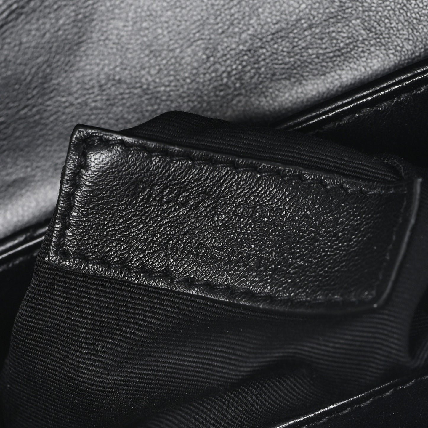Calfskin Y Quilted Monogram Monochrome Toy Loulou Crossbody Bag Black Black
