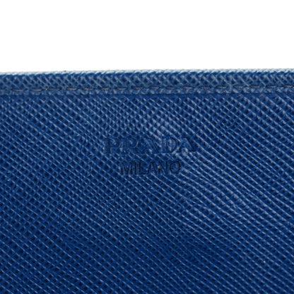 Prada Saffiano Metal Oro Chain Wallet Bleuette 6 of 7